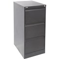 GO STEEL FILING CABINET 3 DRAWERS 460 X 620 X 1016MM GRAPHITE RIPPLE