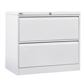 GO LATERAL FILING CABINET 2 DRAWER HEAVY DUTY 705 X 900 X 473MM WHITE CHINA
