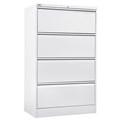 GO LATERAL FILING CABINET 4 DRAWER HEAVY DUTY 1321 X 900 X 473MM WHITE CHINA