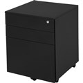 GO STEEL MOBILE PEDESTAL STEEL 3DRAWER LOCKABLE 460 X 472 X 610MM BLACK SATIN