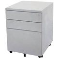 GO STEEL MOBILE PEDESTAL STEEL 3DRAWER LOCKABLE 460 X 472 X 610MM PRECIOUS SILVER