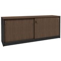 OM PREMIER SLIDING DOOR CREDENZA 1800 X 450 X 720MM REGAL WALNUTCHARCOAL