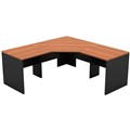 OM CORNER WORKSTATION 1500 X 1500 X 600MM CHERRYCHARCOAL