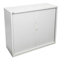 GO STEEL TAMBOUR DOOR CABINET 2 SHELVES 1016 X 900 X 473MM WHITE CHINA