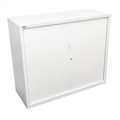 GO STEEL TAMBOUR DOOR CABINET 2 SHELVES 1200 X 1200 X 473MM WHITE CHINA