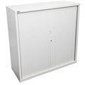 GO STEEL TAMBOUR DOOR CABINET 2 SHELVES 1200 X 900 X 473MM WHITE CHINA
