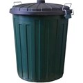 ITALPLAST GARBAGE BIN WITH LID 75 LITRE GREENBLACK