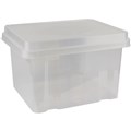 ITALPLAST FILE STORAGE BOX 32 LITRE CLEARCLEAR LID