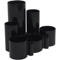ITALPLAST DESK TIDY 6 COMPARTMENT BLACK
