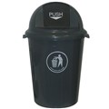 ITALPLAST HEAVY DUTY SWING TOP BIN 80 LITRE DARK GREY