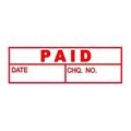 DESKMATE PREINKED MESSAGE STAMP PAID DATECHEQUE RED