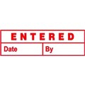 DESKMATE PREINKED MESSAGE STAMP ENTERED DATE AND BY RED