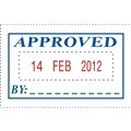 DESKMATE SELFINKING DATE STAMP APPROVED BLUERED