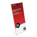 DEFLECTO SIGN HOLDER SLANTED PORTRAIT DL CLEAR