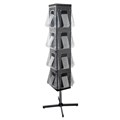 DEFLECTO DELUXE ROTATING BROCHURE HOLDER FLOOR STAND 16 X A4 BLACKCLEAR