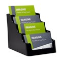 DEFLECTO BUSINESS CARD HOLDER RECYCLED LANDSCAPE 4TIER BLACK