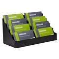 DEFLECTO BUSINESS CARD HOLDER RECYCLED LANDSCAPE 8POCKET 4TIER BLACK