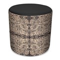 ORANGE DUST SPECTRUM EVA ROUND OTTOMAN 450 X 450 X 450MM DOTS BLACK