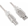 ASTROTEK USB 20 PRINTER CABLE TYPE A MALE TO TYPE B MALE 5M TRANSPARENT