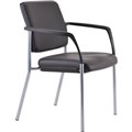 BURO LINDIS VISITOR CHAIR 4LEG BASE UPHOLSTERED BACK ARMS JETT FABRIC BLACK