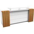 RAPIDLINE MARQUEE RECEPTION COUNTER 2400 X 855 X 1150MM GLOSS WHITEZEBRA