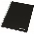 INITIATIVE TWINWIRE NOTEBOOK HARD COVER 160 PAGE A5 BLACK
