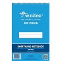 WRITER SHORTHAND SPIRAL NOTE BOOK 8MM RULED 60GSM 200 PAGES 200 X 125MM