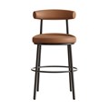 RAPIDLINE NYX BAR STOOL 650MM SEAT HEIGHT AMBER PU LEATHER