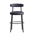 RAPIDLINE NYX BAR STOOL 650MM SEAT HEIGHT FRENCH NAVY PU LEATHER