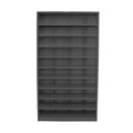 STEELCO PIGEONHOLE SHELVING UNIT 40 COMPARTMENTS 1830 X 1000 X 386MM BLACK SATIN