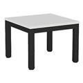 OLG AXIS COFFEE TABLE 600 X 600MM BLACK FRAME WHITE TOP