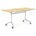 OLG MODULUS FLIP TABLE 1800 X 750MM WHITE FRAME NEW OAK TOP