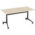 OLG UNI FLIP TABLE BLACK FRAME 1600 X 750MM NORDIC MAPLE