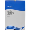 INITIATIVE MANILLA FOLDERS FOOLSCAP BUFF BOX 100