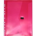 POP POLYWALLY BINDER WALLET HOOK AND LOOP CLOSURE 30MM GUSSET A4 PINK