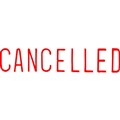XSTAMPER CXBN 1119 PREINKED MESSAGE STAMP CANCELLED 42 X 13MM RED