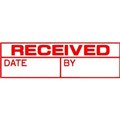 XSTAMPER CXBN 1680 PREINKED MESSAGE STAMP RECEIVEDDATEBY 42 X 13MM RED