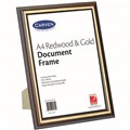 CARVEN DOCUMENT FRAME A4 REDWOODGOLD