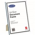 CARVEN DOCUMENT FRAME A4 SILVER
