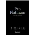 CANON PT101 PRO PLATINUM PHOTO PAPER GLOSSY 300GSM A3 WHITE PACK 20