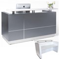 HUGO RECEPTION COUNTER 1800 X 950 X 1150MM METALLIC GREY