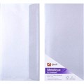 QUILL DL METALLIQUE ENVELOPES PLAINFACE STRIP SEAL 80GSM 110 X 220MM SILVER PACK 10
