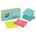 POSTIT R3306SSMIA SUPER STICKY POP UP NOTES MIAMI 76 X 76MM 90 SHEETS PACK 6