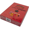 RAINBOW COLOURED A4 COPY PAPER 80GSM 500 SHEETS RED