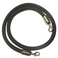 Q NYLON ROPE 25MM CHROME SNAP ENDS 15M BLACK