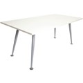 RAPID SPAN MEETING TABLE 1800 X 750MM NATURAL WHITESILVER