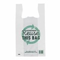 REUSABLE SINGLET BAG LARGE GREEN PRINTED PK 50 CTN 500