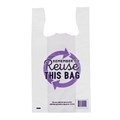 REUSABLE SINGLET BAG XL PURPLE PRINTED PK 50 CTN 500