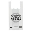 REUSABLE SINGLET BAG SMALL BLACK PRINTED PK 100 CTN 1500