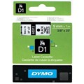 DYMO 41913 D1 LABELLING TAPE 9MM X 7M BLACK ON WHITE